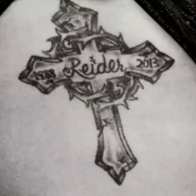 Riki, ex-wife, Charlotte's late brother, Reider tattoo. I
